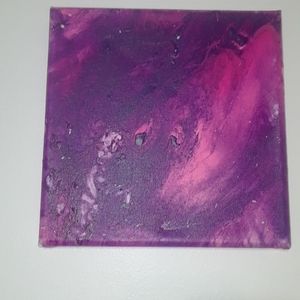 8×8 purple-pink Paint pour painting